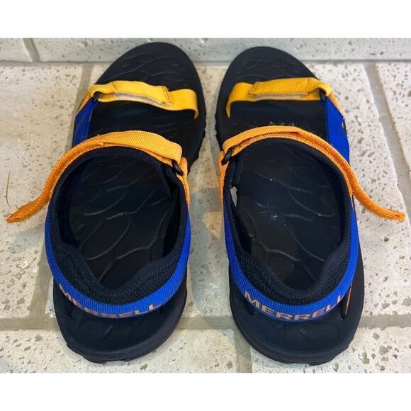 Merrell Men’s Kahuna Blue Orange Strappy Sandals Hook Loop Vibram Men Sz 11 main image 12